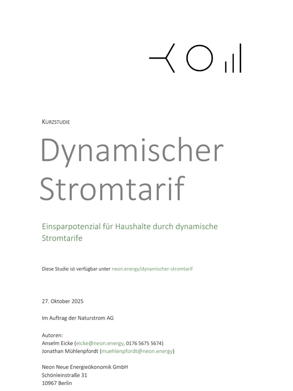 Dynamic retail tariff