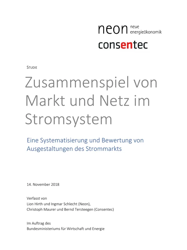 Zusammenspiel von Markt und Netz