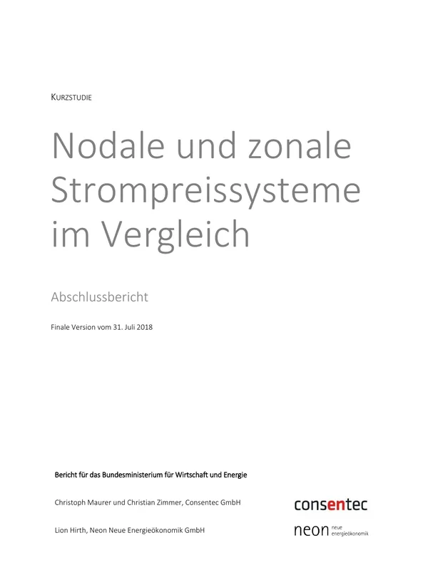 Nodale vs. zonale Preise